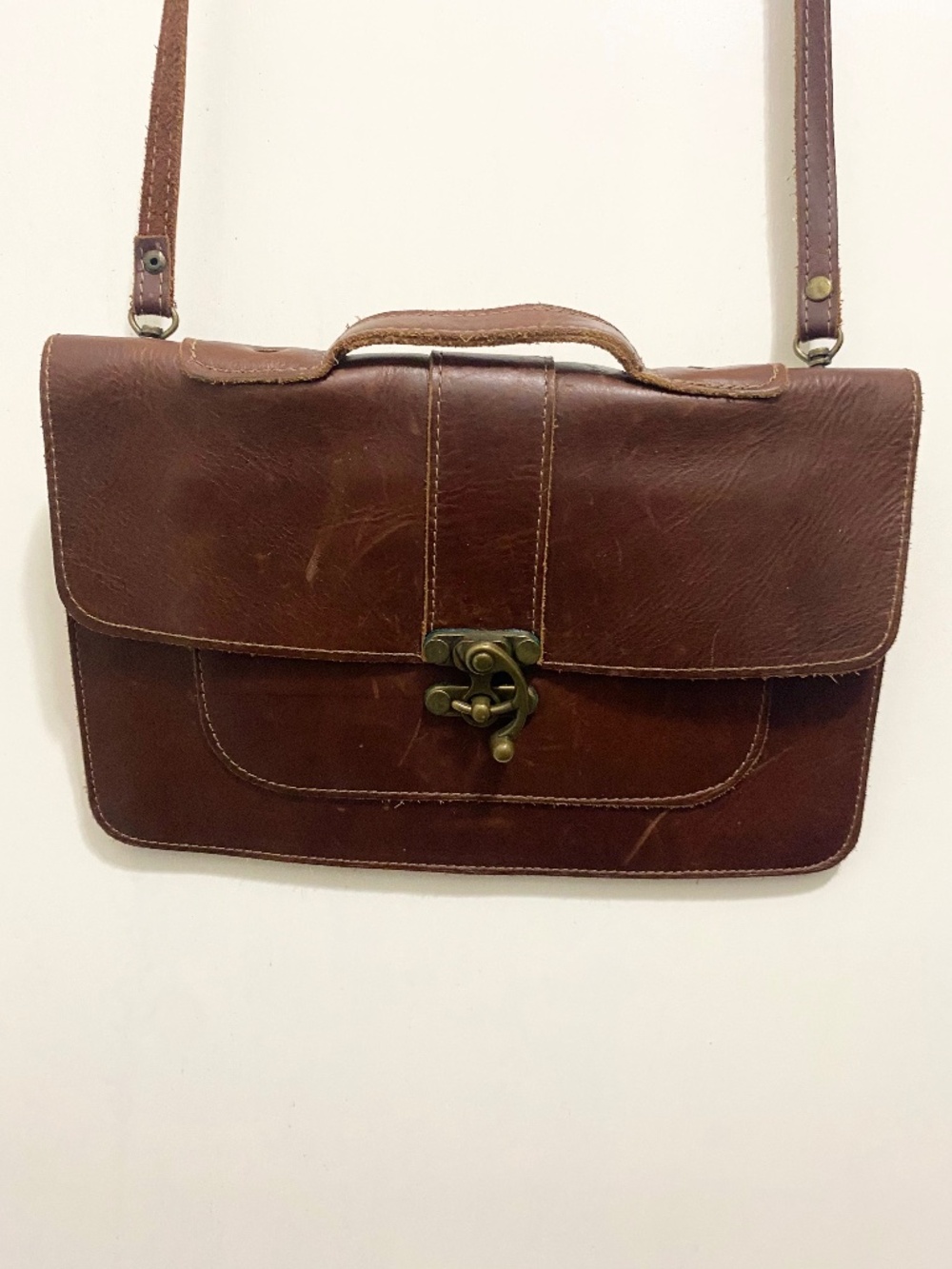 Brown Leather Shoulder Bag